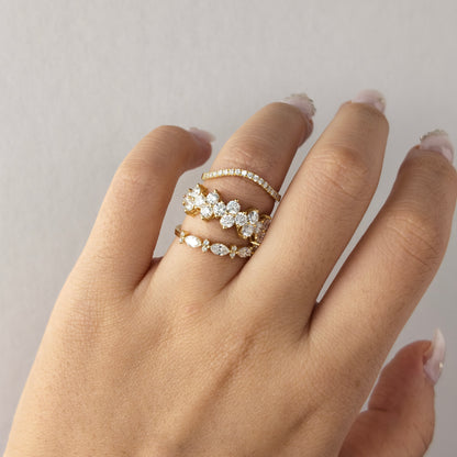 Lumina Double Row Lab Grown Diamond Ring