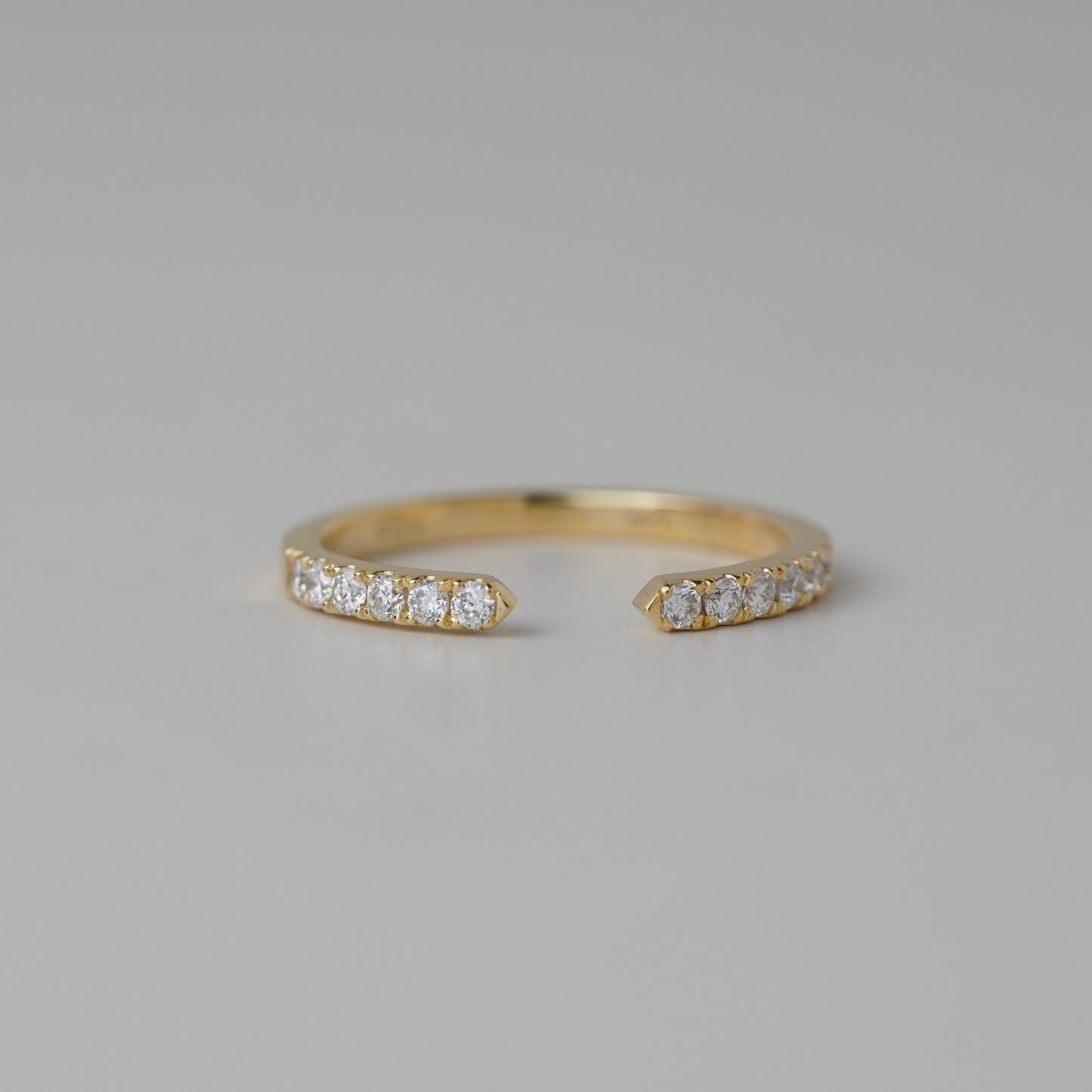 Open Cuff Stackable Lab Grown Diamond Ring