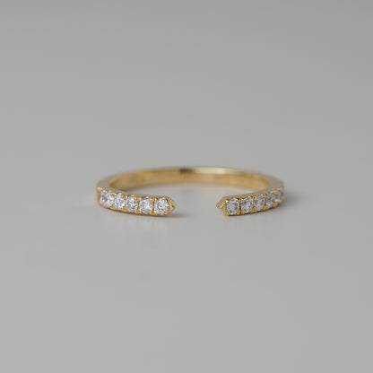 Open Cuff Stackable Lab Grown Diamond Ring