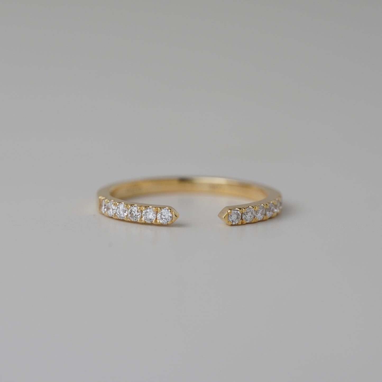 Open Cuff Stackable Lab Grown Diamond Ring