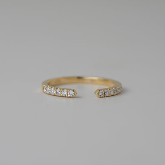 Open Cuff Stackable Lab Grown Diamond Ring