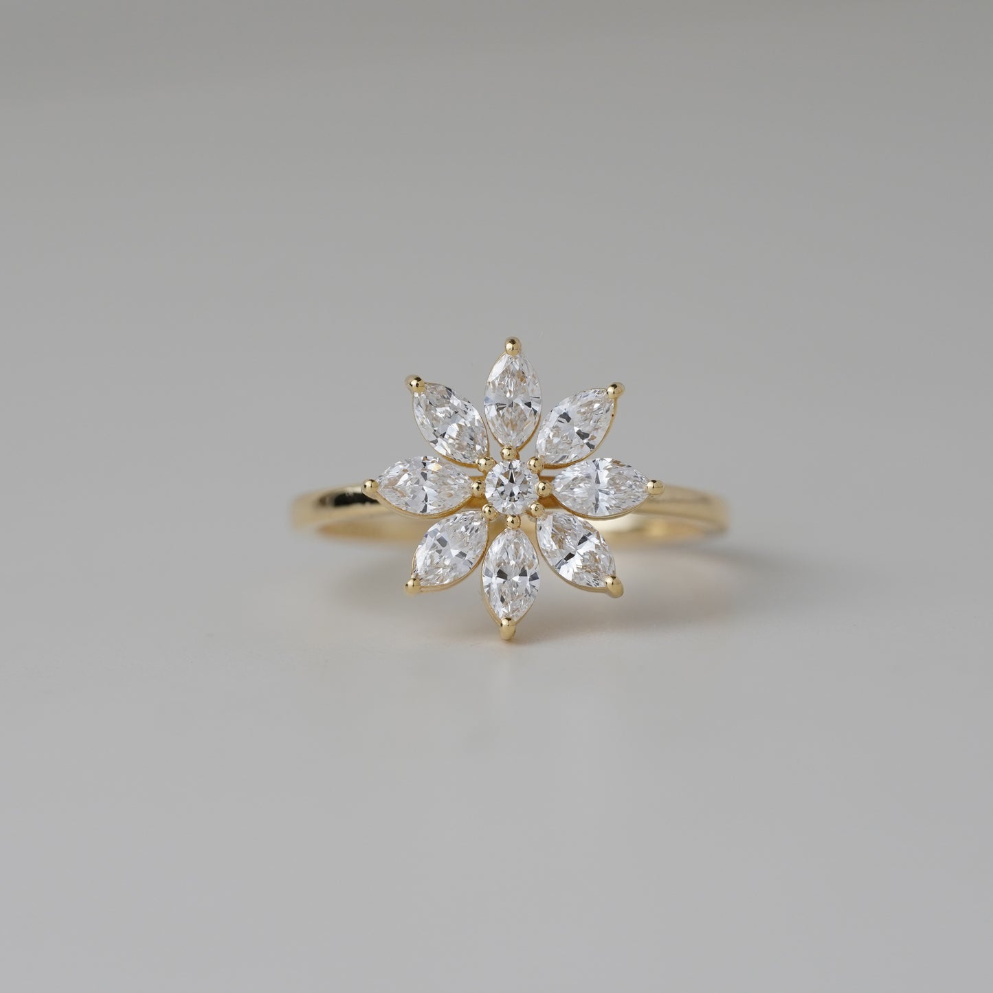 Daisy Marquise Lab Grown Diamond Ring