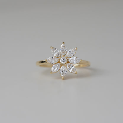 Daisy Marquise Lab Grown Diamond Ring