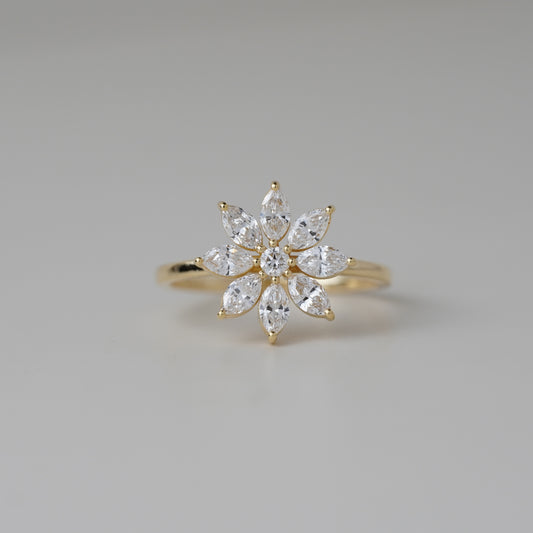 Daisy Marquise Lab Grown Diamond Ring
