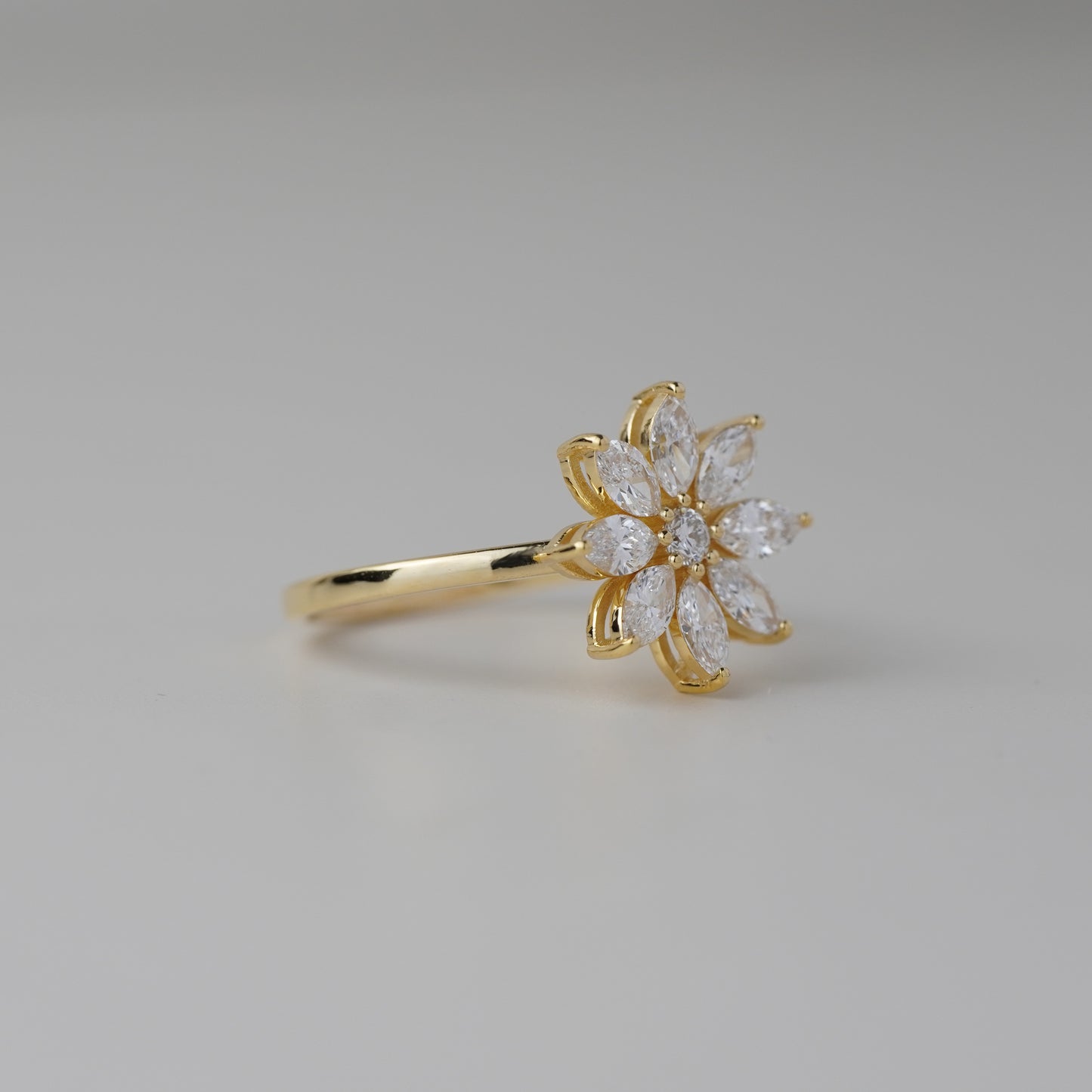 Daisy Marquise Lab Grown Diamond Ring