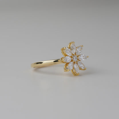 Daisy Marquise Lab Grown Diamond Ring