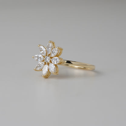 Daisy Marquise Lab Grown Diamond Ring