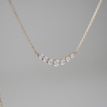 Stella Curve Lab Grown Diamond Necklace