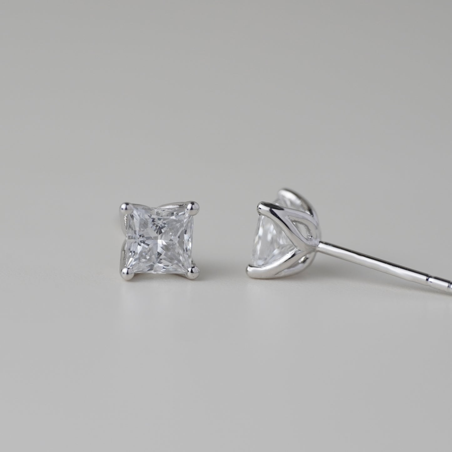 0.5CT Princess Lab Grown Diamond Earrings