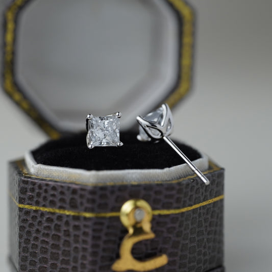 0.5CT Princess Lab Grown Diamond Earrings