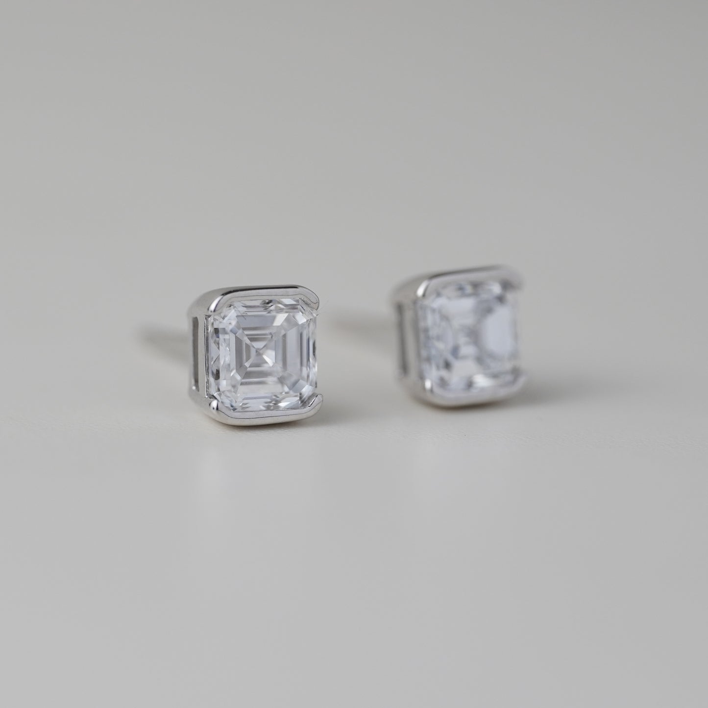 0.5CT Asscher Lab Grown Diamond Earrings