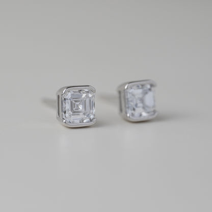 0.5CT Asscher Lab Grown Diamond Earrings