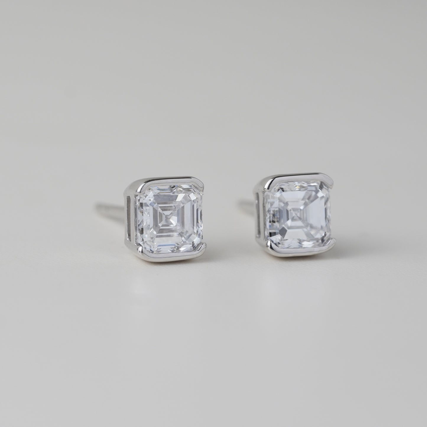 0.5CT Asscher Lab Grown Diamond Earrings