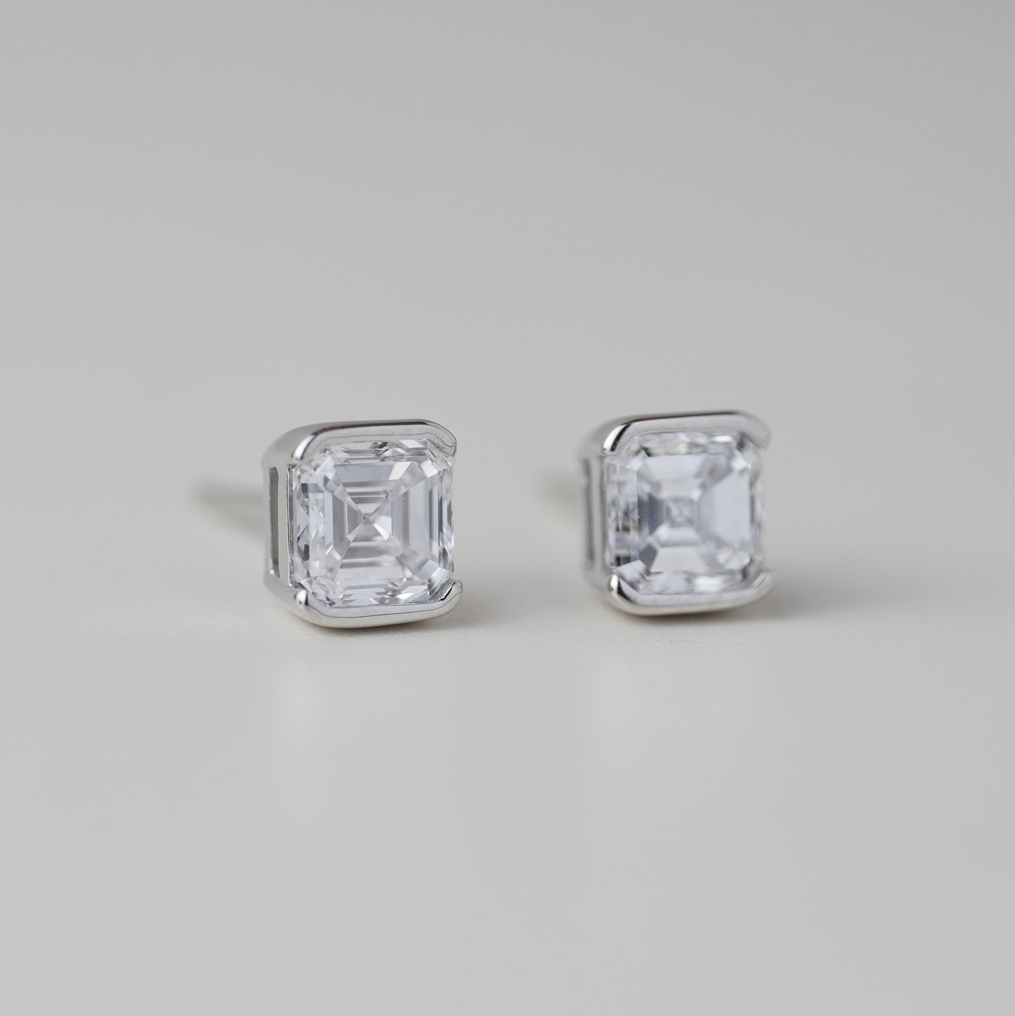 0.5CT Asscher Lab Grown Diamond Earrings