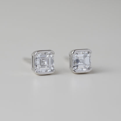 0.5CT Asscher Lab Grown Diamond Earrings