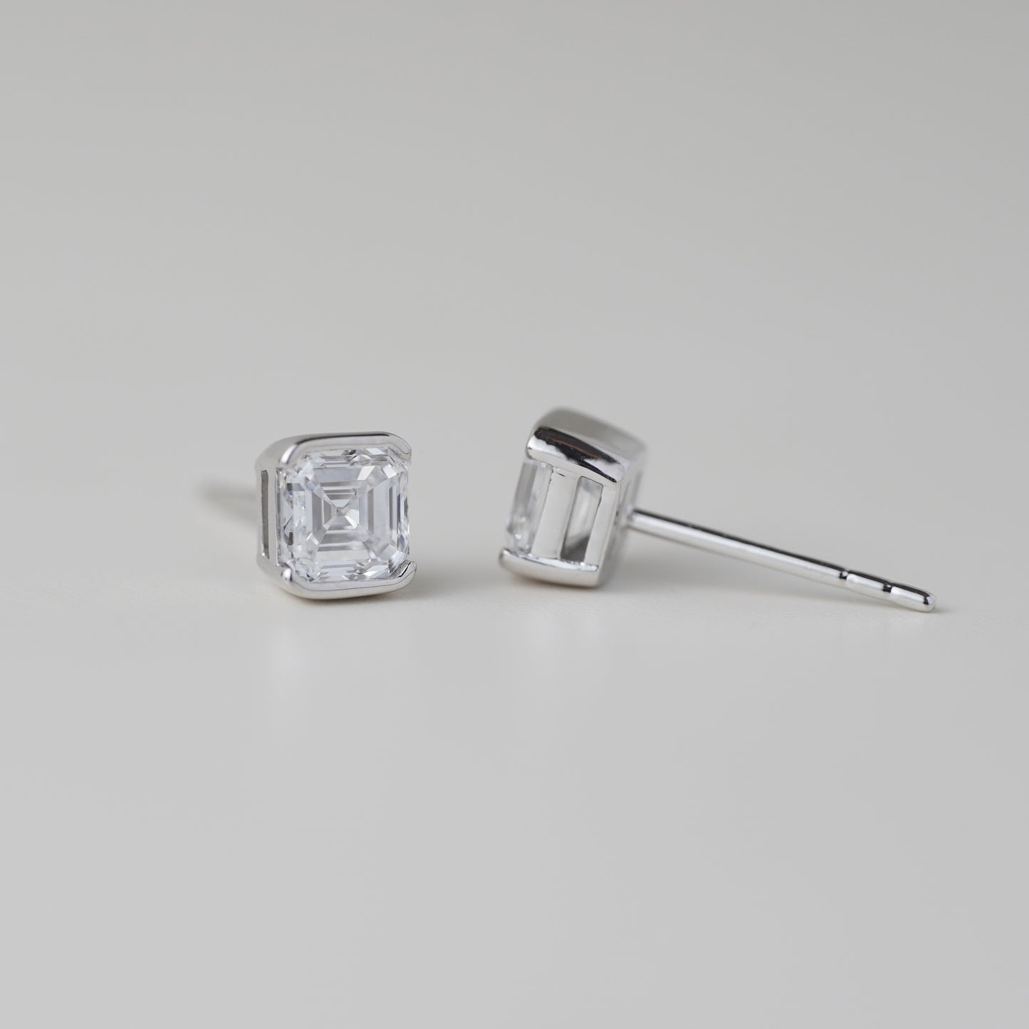 0.5CT Asscher Lab Grown Diamond Earrings