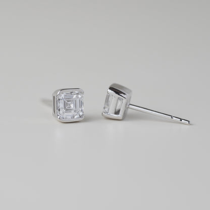 0.5CT Asscher Lab Grown Diamond Earrings
